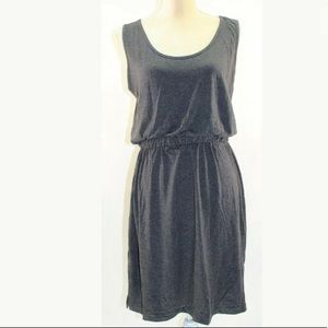 Apogee Dark Grey Stretch-Waist Dress Size L